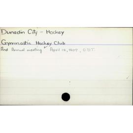 Dunedin City - Hockey