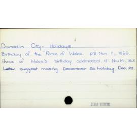Dunedin City - Holidays
