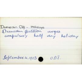 Dunedin City - Holidays