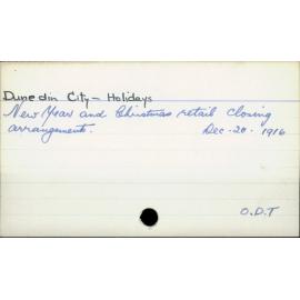 Dunedin City - Holidays
