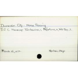 Dunedin City - Horse Racing
