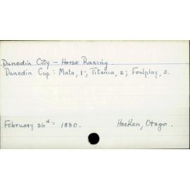 Dunedin City - Horse Racing