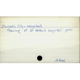 Dunedin City - Hospitals