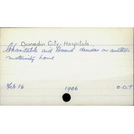 Dunedin City - Hospitals