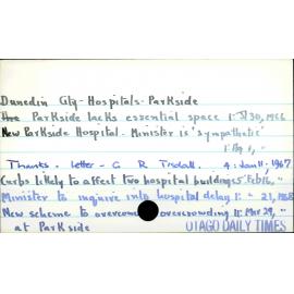 Dunedin City - Hospitals - Parkside