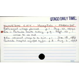 DUNEDIN CITY - Hospitals - PARKSIDE