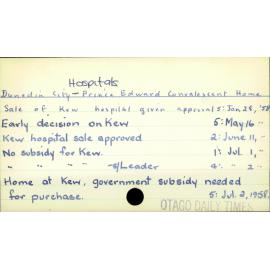 Dunedin City - Hospitals - Prince Edward Convalescent Home