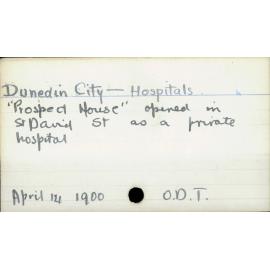 Dunedin City - Hospitals