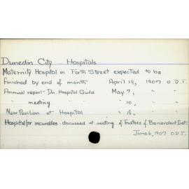 Dunedin City - Hospitals 