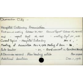Dunedin City - Hospital Saturday Association
