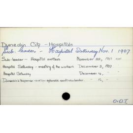 Dunedin City - Hospitals