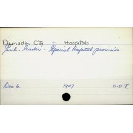 Dunedin City - Hospitals
