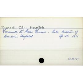 Dunedin City - Hospitals