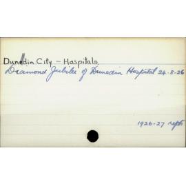 Dunedin City - Hospitals