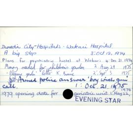 Dunedin City - Hospitals - Wakari Hospital.