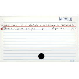 DUNEDIN CITY - Hotels - GARDENS TAVERN