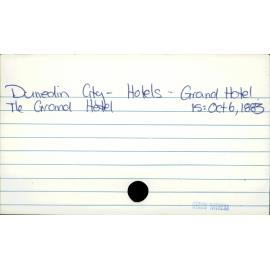 Dunedin City - Hotels - Grand Hotel.