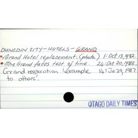 DUNEDIN CITY - HOTELS - GRAND.
