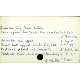 Dunedin City- Knox College