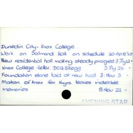 Dunedin City- Knox College