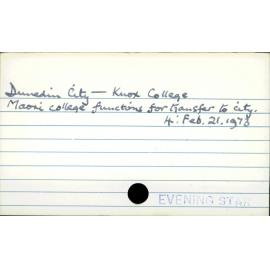 Dunedin City - Knox College