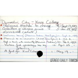 Dunedin City - Knox College