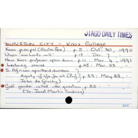 DUNEDIN CITY - Knox College