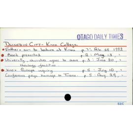 DUNEDIN CITY - Knox College