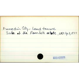 Dunedin City - Land tenure