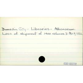 Dunedin City - Libraries - Athenaeum