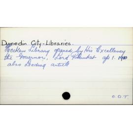 Dunedin City - Libraries