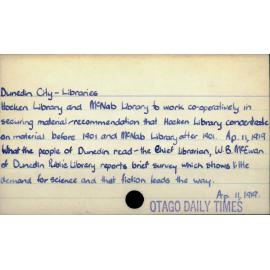 Dunedin City - Libraries