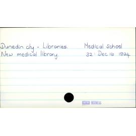 Dunedin City - Libraries - Medical School