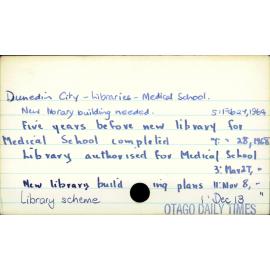 Dunedin City - Libraries - Medical School
