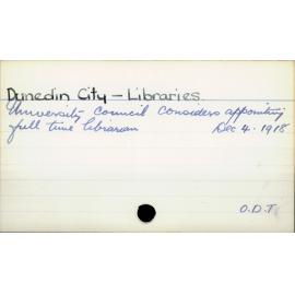 Dunedin City - Libraries