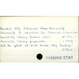 Dunedin City - Libraries - Otago University