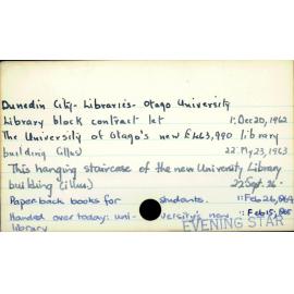 Dunedin City - Libraries- Otago University