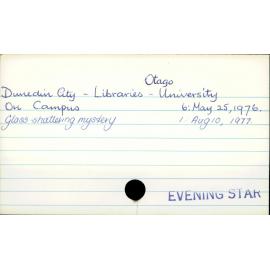Dunedin City - Libraries - Otago University 