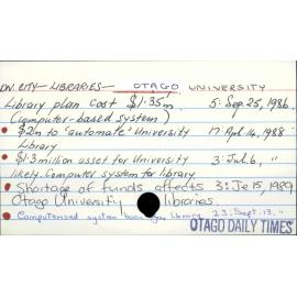 Dunedin City - Libraries - Otago University
