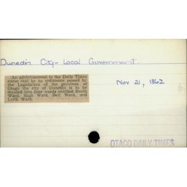 Dunedin City - Local Government