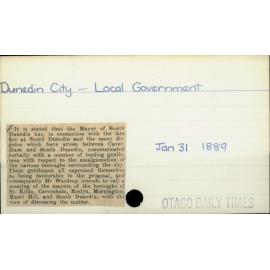 Dunedin City - Local Government