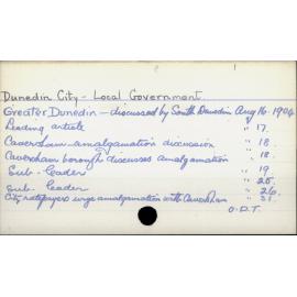 Dunedin City - Local Government