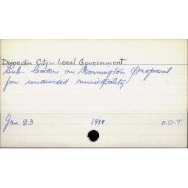 Dunedin City - Local government