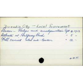 Dunedin City - Local government 