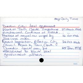 Dunedin City - Local government