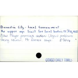 Dunedin City - Local Government 