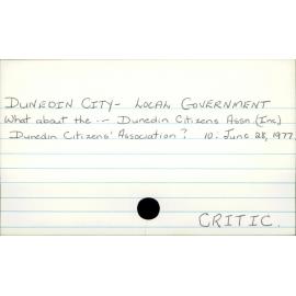 Dunedin City - Local Government