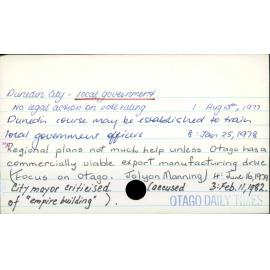 Dunedin City - Local Government