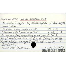 Dunedin City - Local Government