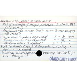 Duendin City - Local government